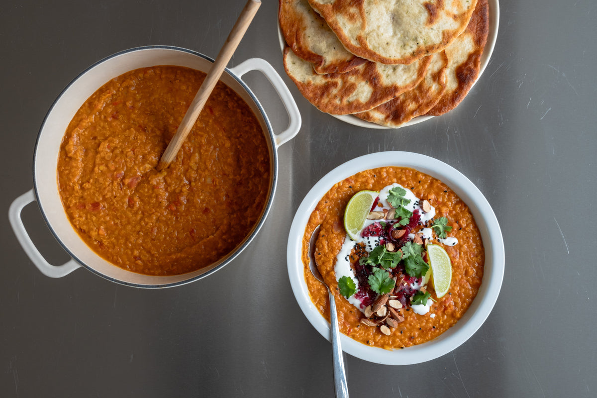 Indian Dhal with Homemade Flatbread | Get the Recipe Here →